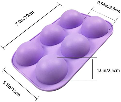 2 Pack 6 Cavity Semi Sphere Silicone Mold (2 Count)