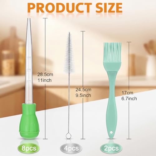 14 Pcs Large Turkey Baster Set for Cooking (14 Count)