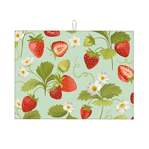 Large Dish Drying Mats For Kitchen Counter Microfiber Kitchen Drying Mat XL Draining Pad Absorbent Quick Drying Dish Mat 18x24 Inch