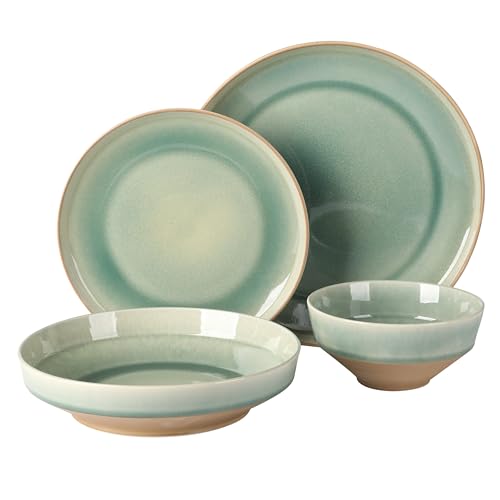 Hailstone 16 Piece Stoneware Reactive Glaze
