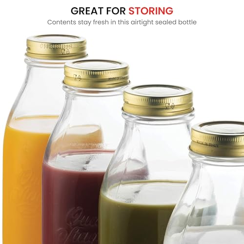 Quattro Stagioni Glass Milk Bottle 33.75 Ounce