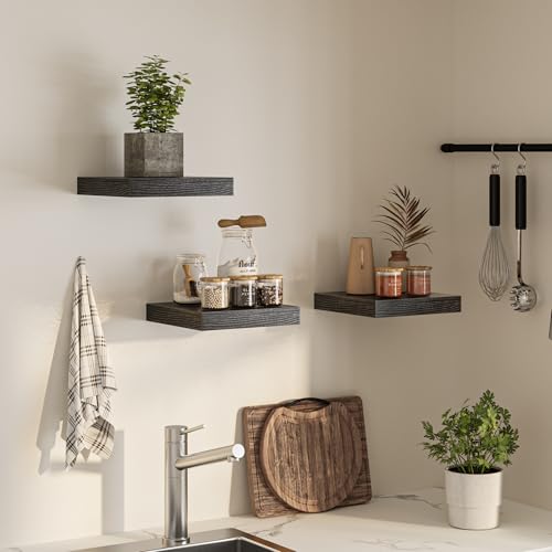 Square Floating Shelves for Wall (3 Count)
