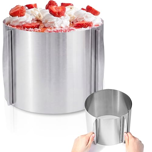 1 Pcs Extra High 15cm Cake Ring 6 to 12 Inch Adjustable Cake Mold