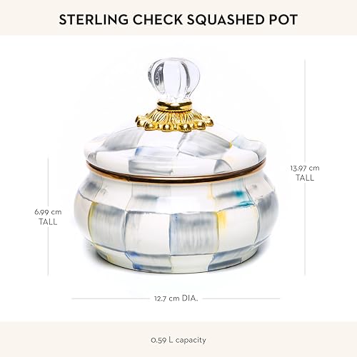 Enamel Squashed Pot