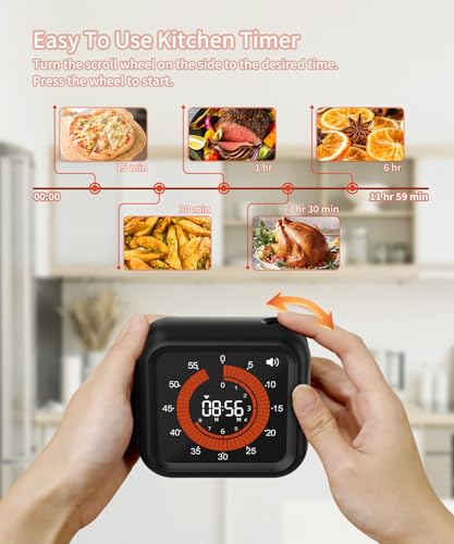 Digital Magnetic Visual Kitchen Timer
