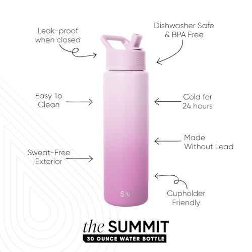 Insulated Water Bottle with Straw