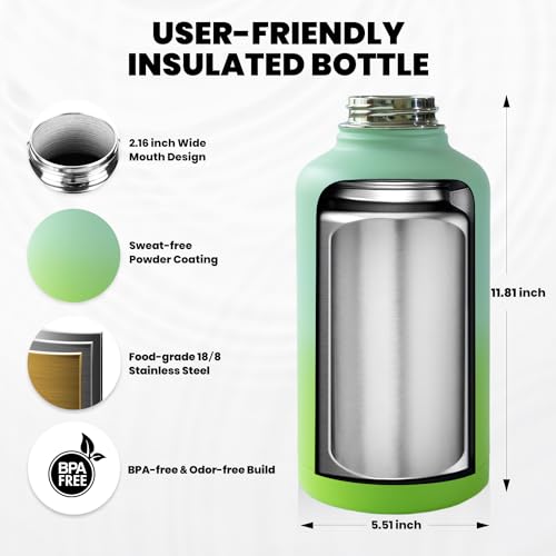 One Gallon Water Bottle Insulated 128 oz