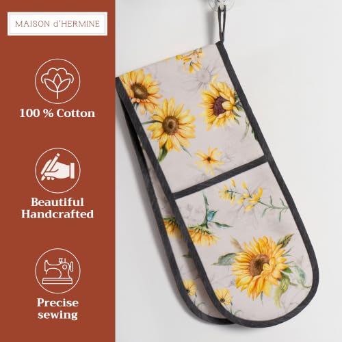 Double Oven Mitts 100% Cotton Double Oven Glove