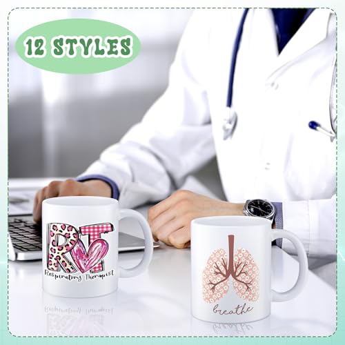 12 Pcs Respiratory Therapist Gifts Bulk 11oz Rt Ceramic Mug (12 Count)