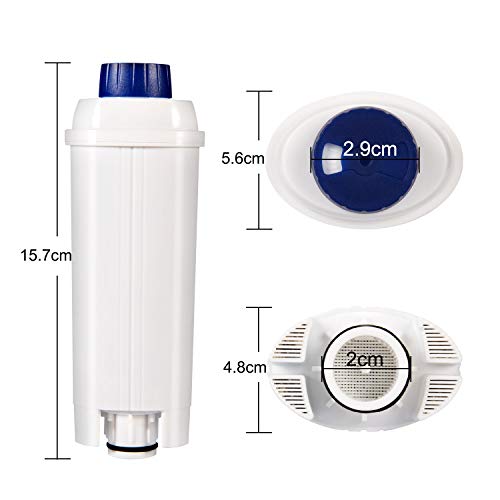 4 Pack Water Filter Compatible with De'Longhi Coffee Machine (4 Count)