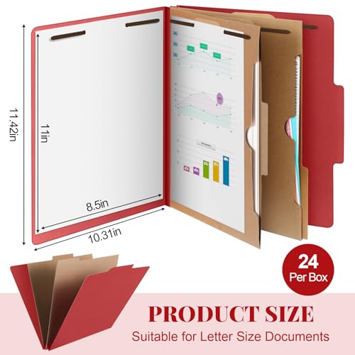 24 Pcs Skyygemm Classification Folder Letter Size