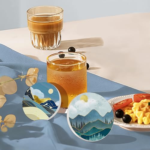 6 Pcs Coasters for Drinks with Holder