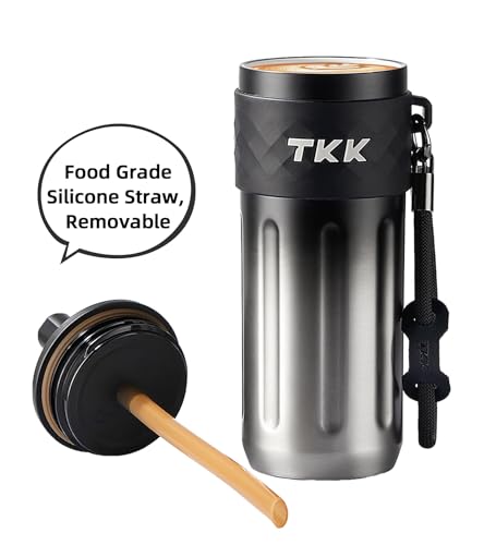 17 OZ Travel Tumbler Ceramic Lining with Straw Lid