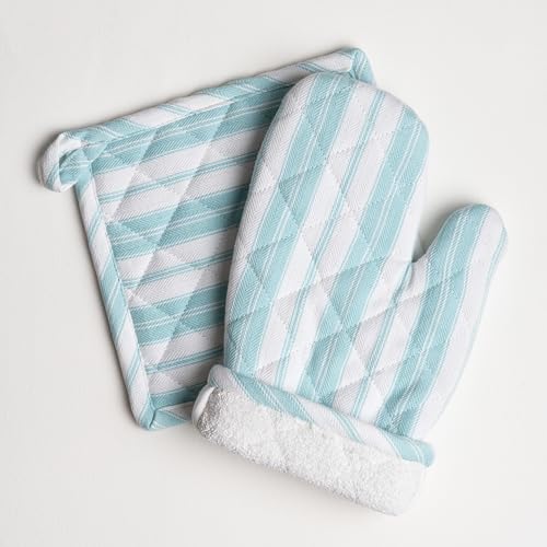 1 Oven Mitt 1 PotHolder & 1 Kitchen Apron Set