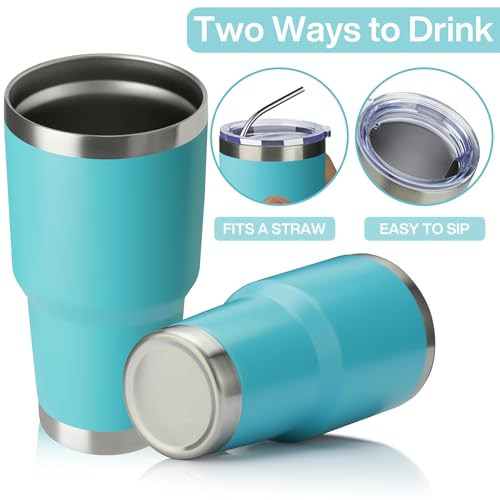 30oz Insulated Tumbler With Lids and Straws (4 Count)