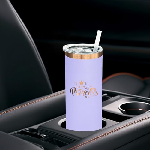 20 oz Skinny Tumblers Bulk with Lids and Straws Lilac (4 Count)