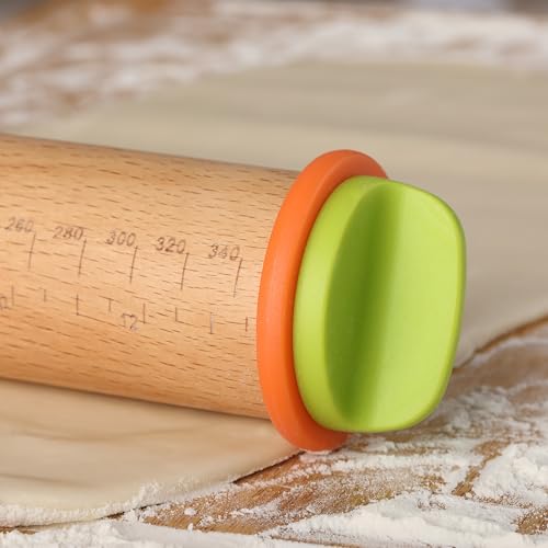 Adjustable Rolling Pin with Thickness Rings