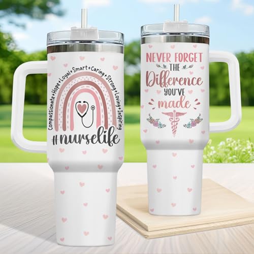 Nurse Funny Nursing 40 oz Tumbler with Handle