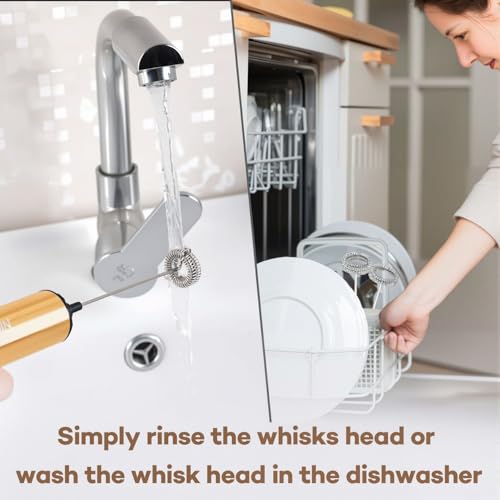 Rechargeable Milk Frother Handheld Electric Frother Wand Milk Foamer Drink Mixer for Coffee