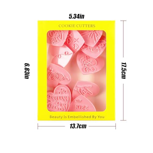 10 Pcs Heart Cookie Cutter Set (10 Count)