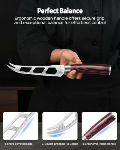Cheese Knife 5” Serrated Knife for Block Cheese