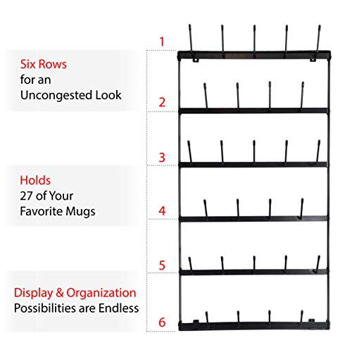 Wall Mounted Coffee Mug Rack
