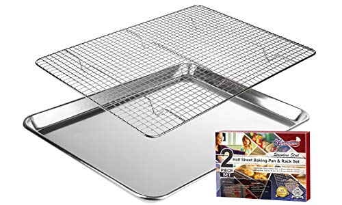 Half Sheet Baking Pan and Rack Set Warp (2 Count)