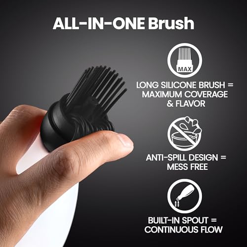 BBQ Sauce Bottle with Silicone Basting Brush