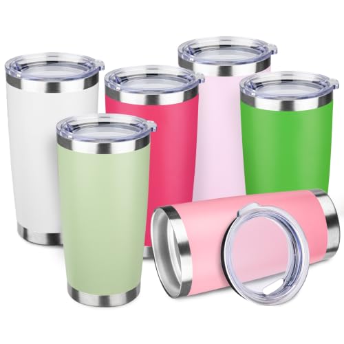6 Pack 20oz Stainless Steel Travel Coffee Tumbler