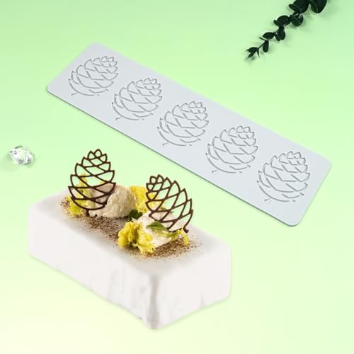 3D Hollow Out Lace Mold Silicone Pinecone Shape Fondant Molds Chocolate Mould For Cake Pastry Decor Baking Gumpaste Moulds Decoration Sugar Lace Veil Mat