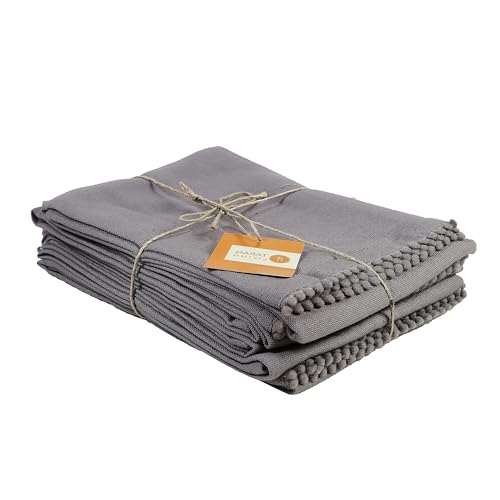 Hand Towels 100% Cotton Solid Kitchen Dish Cloths 18"x 28" (6 Count)