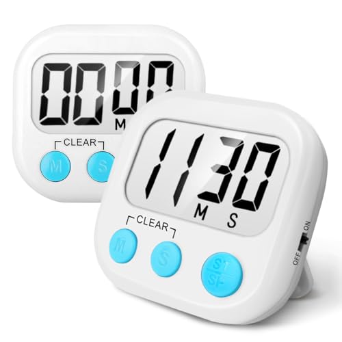 Digital Kitchen Timers for Cooking (2 Count)