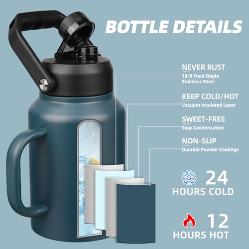 64oz Stainless Steel Water Bottle
