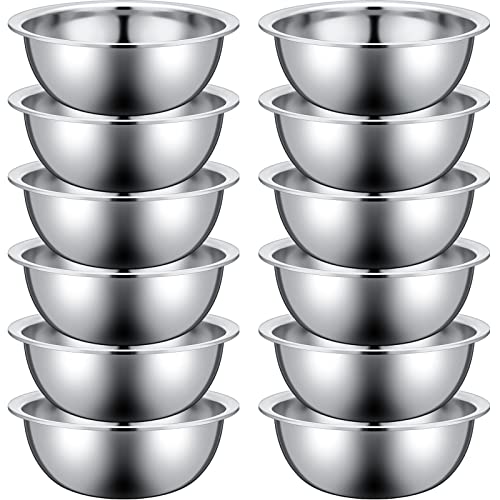 Stainless Steel Mixing Bowls Set (12 Count)