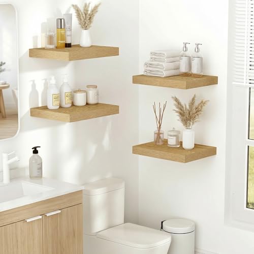 10x10 Inches Floating Shelves Wall Mounted Set of 2 (2 Count)