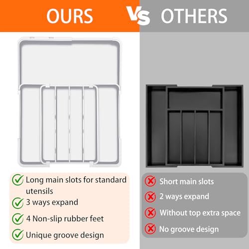 Adjustable Silverware Drawer Organizer