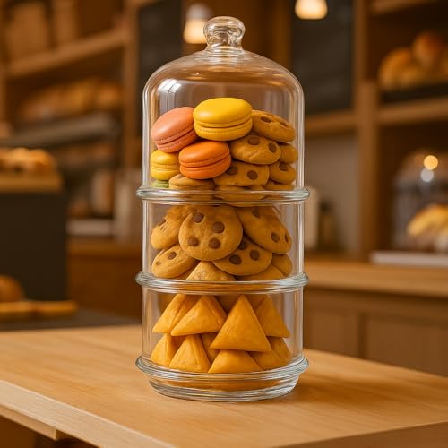 3 Tier Glass Jars with Lid