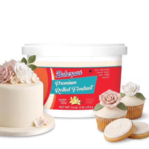 Premium Rolled Ivory Fondant for Cake Decorating (16 Ounce)