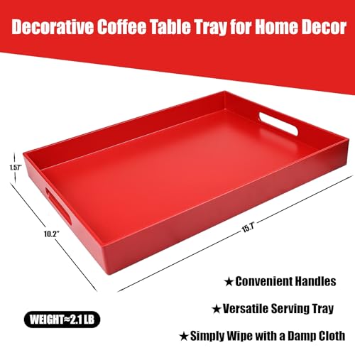 Red Serving Tray for Coffee Table