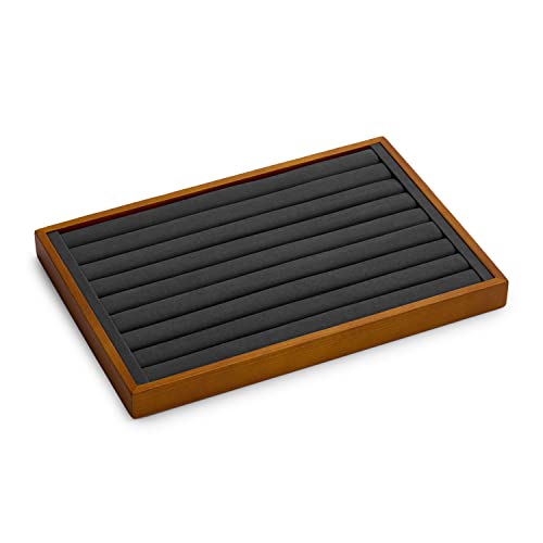 Solid Wood Jewelry Tray Ring Earring Display Showcase Jewelry Organizer