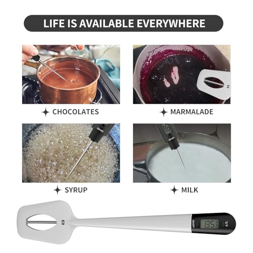 Digital Candy Thermometer Spatula Thermometer Meat Thermometer with Pot Clip & 9" Probe