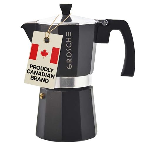 Milano Stovetop Espresso Maker Moka Pot 9 espresso Cup 15.2oz Black