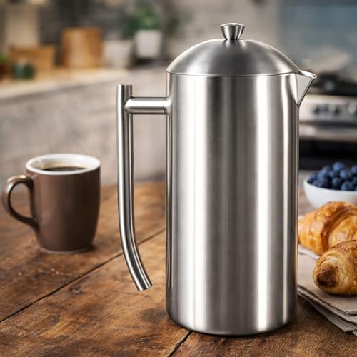 Double Walled Stainless Steel French Press Coffee Maker