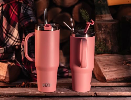 Beast 42 oz Tumbler with Handle Stainless Steel Vacuum Insulated Coffee Ice Cup Double Wall Travel Flask
