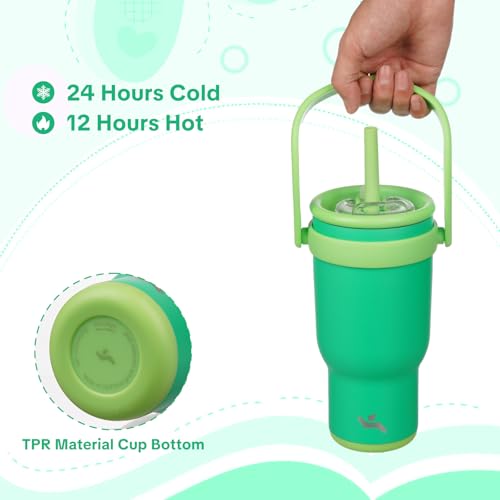 30 oz Tumbler with Handle and Straw