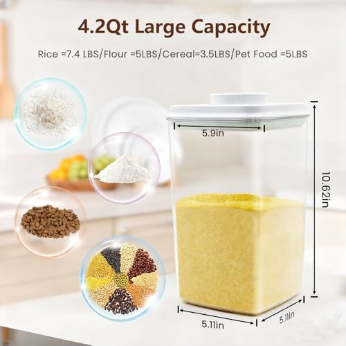 Pop Airtight Food Storage Containers Set with Lids (6 Count)