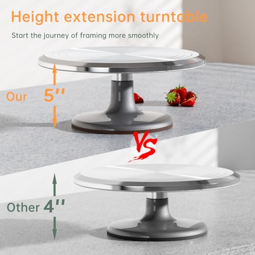 12 Inch Cake Turntable Decorating Stand with Aluminum (25 Count)