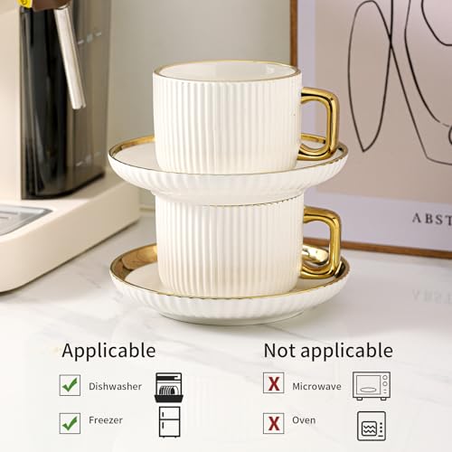 Cappuccino Cups with Saucers