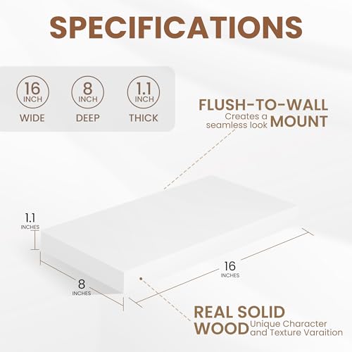 Floating Shelves for Wall (2 Count)