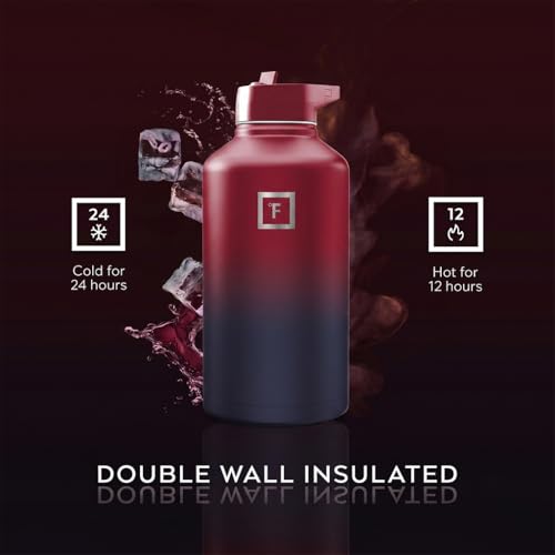 64 oz Wide Mouth Water Bottle with Straw